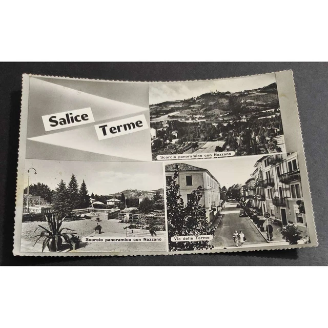Cartolina Salice Terme - Scorcio Panoramico con Nazzano - Via delle Terme