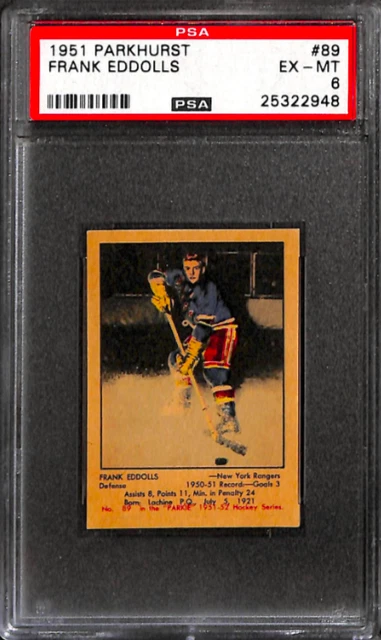 1951 Parkhurst #89 Frank Eddolls Psa 6 25322948