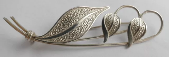 Brosche Jugendstil filigrane Arbeit 800 Silber Art Nouveau brooch silver