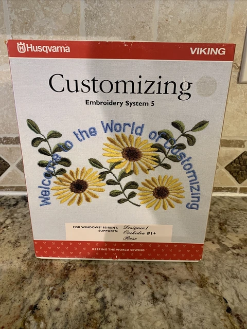 Sistema de bordado personalizado Husqvarna Viking 5 software para Windows 95 98 NT