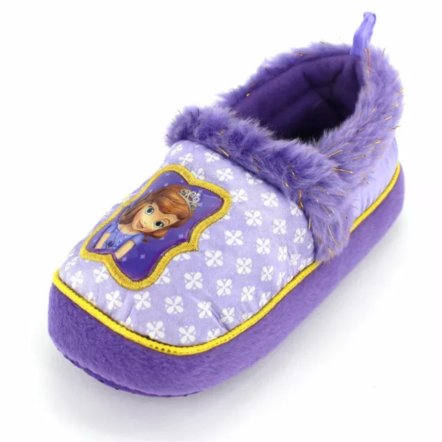 NEW NWT Disney Sofia The First Toddler Girls Slippers Loafer House Shoes SZ5/6