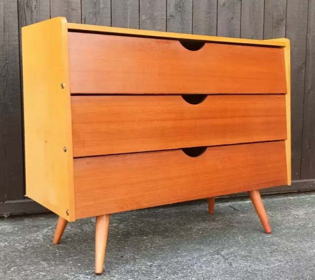 Sideboard Nussbaum Schuhschrank Vintage Kommode 50er Retro Rockabilly Anrichte