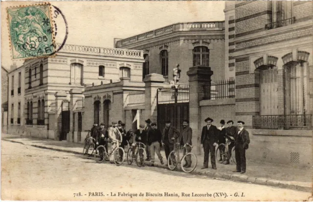 CPA PARIS 15e Rue Lecourbe Fabrique des Biscuits HANIN (1249336)