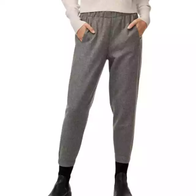 Babaton Aritzia XXS Gray Dexter Tweed Wool Silk Jogger Pants R