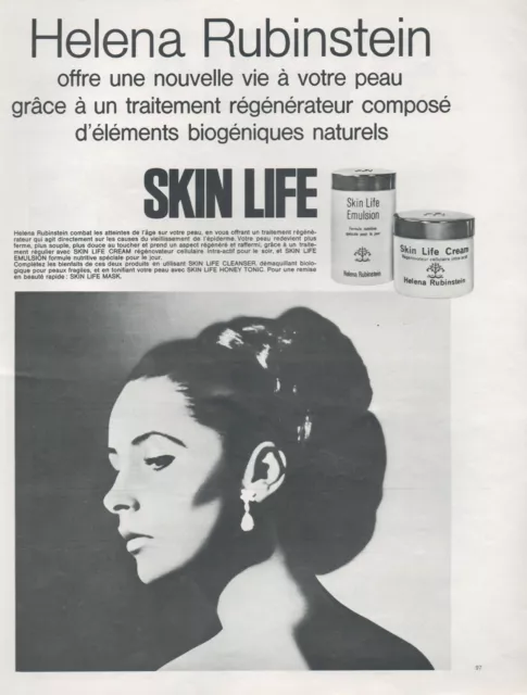 ▬► PUBLICITE ADVERTISING AD Helena Rubinstein crème SKIN LIFE  1967