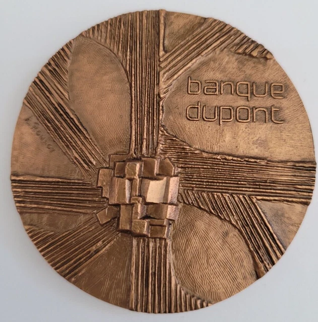Médaille En Bronze Banque De France - La Sagesse Fixe La Fortune Par Dumarest - XIXe