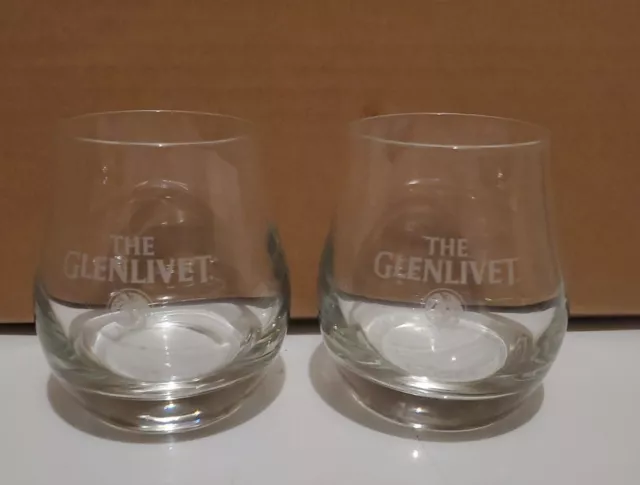 THE GLENLIVET George & JG Smith Scotch (SET OF 2) Whiskey Tulip Sniffer Glasses