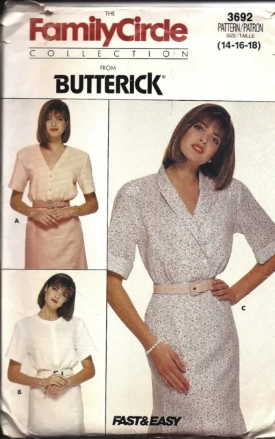 3692 UNCUT Vintage Butterick Sewing Pattern Misses Loose Fitting Blouse OOP SEW