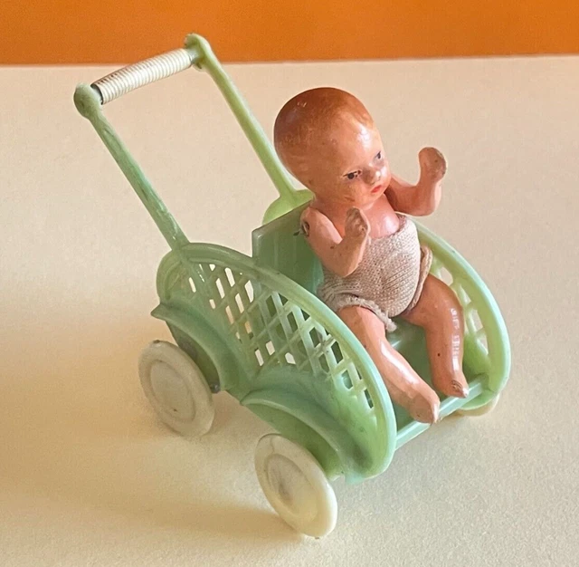 Ancienne Poupée En Terre De Pipe 42 Cm - Années 30 - État Correct