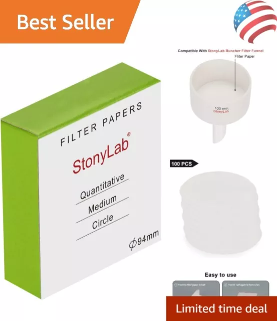 Professional Filter Paper Circles - 94mm Diameter - Medium Filtration Speed