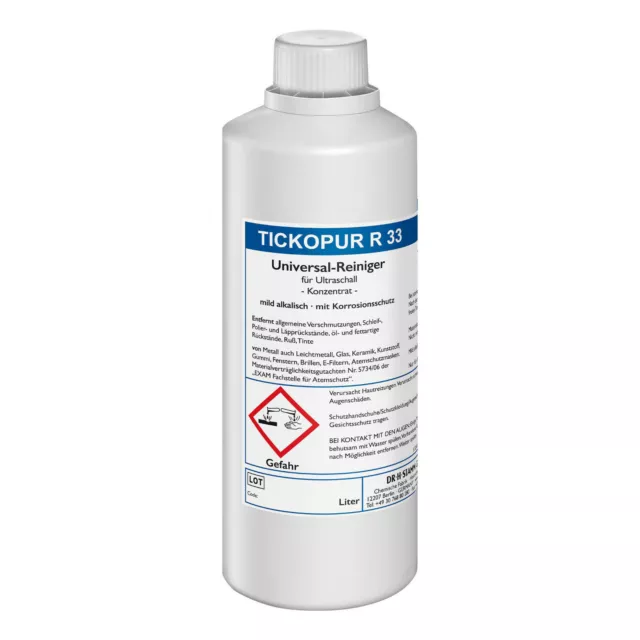 Tickopur R 33 Universal Ultraschall Reiniger Konzentrat 1 Liter