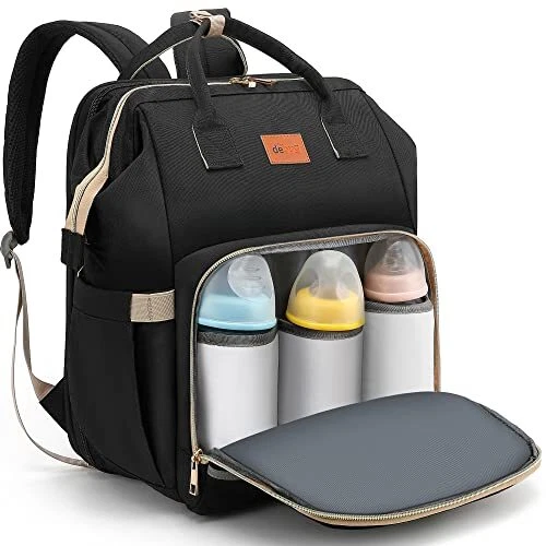 Baby Diaper Bag Backpack with Changing Station for Boy Girl, Baby Black