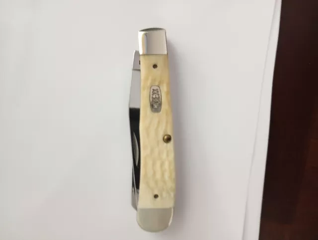 Case 6254 XX White Standard Jig Large Trapper Pocket Knife 1997 Never used