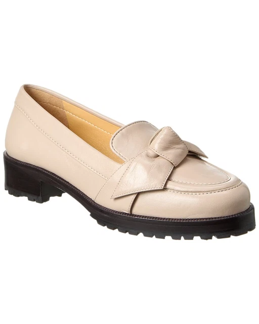 Alexandre Birman Maxi Clarita Leather Loafer Women's Beige 37 Alexandre Birman Maxi Clarita Leather Loafer Women's Beige 37