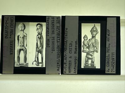 Standing Figures, Mother: Mbala-Metoko Zaire African Tribal Art 2 35mm Slides