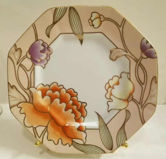 FITZ & FLOYD "FLEUR DE CHINE" Fine Porcelain 7 7/8" SALAD  PLATE.