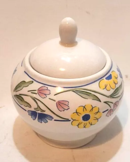 Retro Staffordshire Tableware Summer Meadow Lidded Suagr Bowl