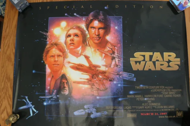 Star Wars Episode IV : A New Hope Special Edition 1997 UK Cinema Quad Poster.