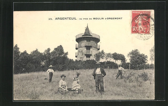 CPA Argenteuil, at the foot of the Moulin d'Orgemont 1913