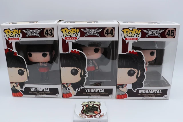 BABYMETAL FUNKO POP Rocks RARO Su-Metal, Yuimetal y Moametal Set