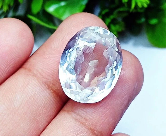 Saphir Blanc Naturel Du Montana Ovale 9,20 Carats - Certifié AGSL - Pur à La Loupe
