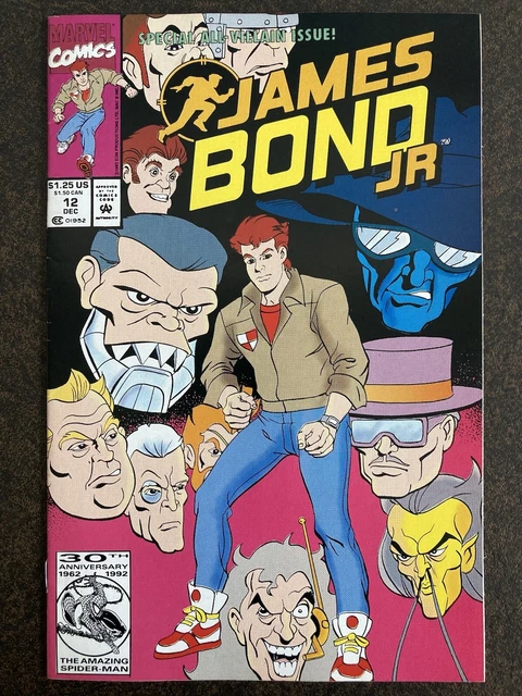 James Bond Jr. #12 Last Issue 1992 Marvel Comics Low Print Run Vhtf Rare Vf/Nm