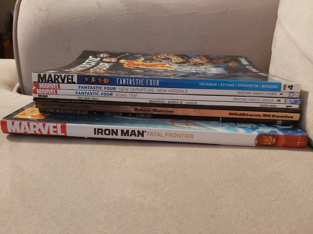 Lot Of 8 TPB And Hardcover Fantastic Four Iron Man Gen13
