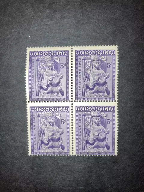 CHRISTMAS 1962 -  5d BLOCK OF FOUR -MNH