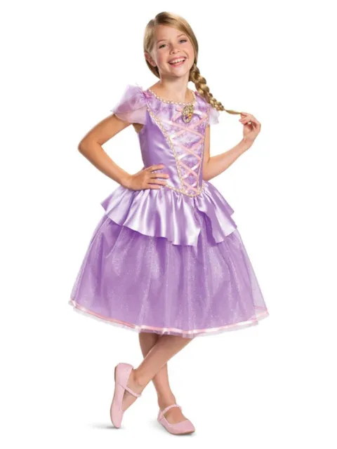 Disney Tangled Raperonzolo Deluxe Costume - Principessa Abito per Ragazze 7-8