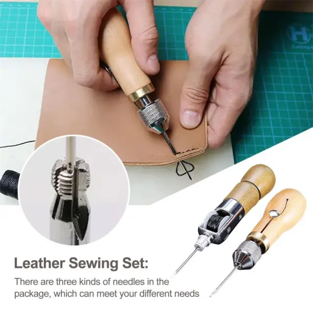 Speedy Stitcher Leather Sewing Kit with Awl Thread for DIY Projects