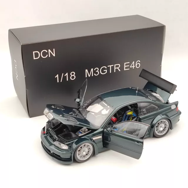 DCN 1/18 Scale BMW M3 GTR E46 2001 Need For Speed Metal Diecast Model Car Green