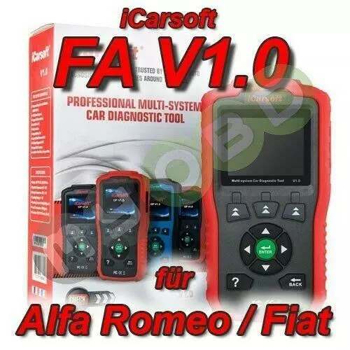 Dispositivo diagnostico professionale iCarsoft FA v1 per Alfa Romeo Fiat OBD2 Diagnostica ABS Airbag