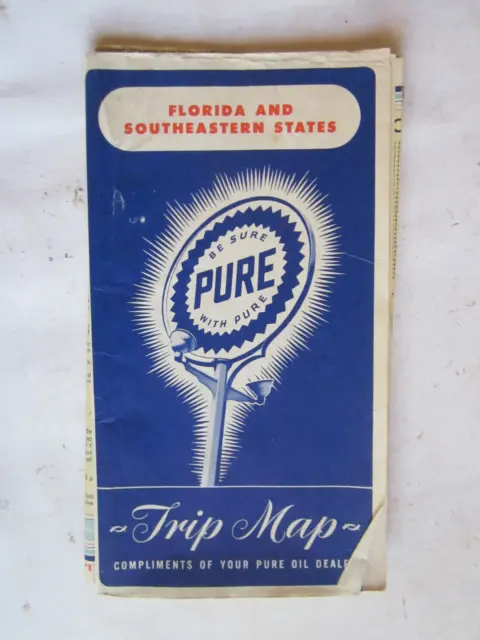 Pure Trip Map about 1949 Florida And Southeastern States