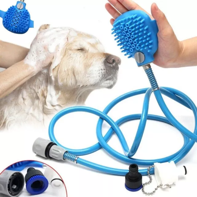 Pet Shower Hose Brush Cat Bath Grooming Pet Washing Shower Kit Silicon Dog Brush