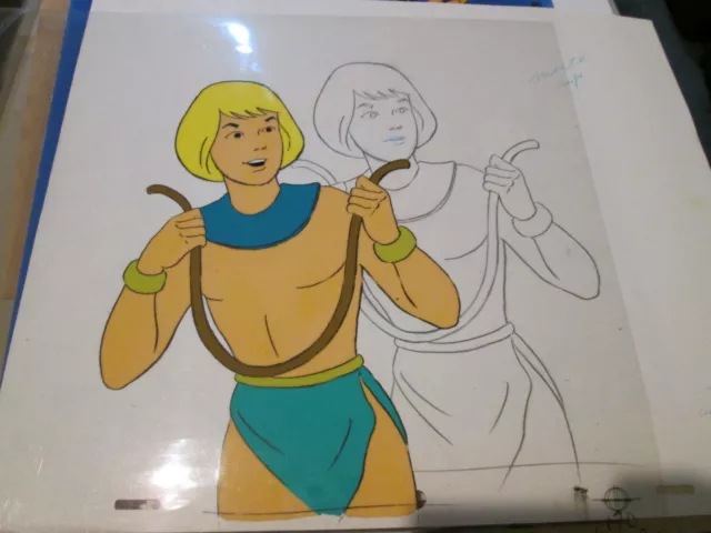 Hanna Barbera Herculoids Dorno cel Large image with Production drawing 1981