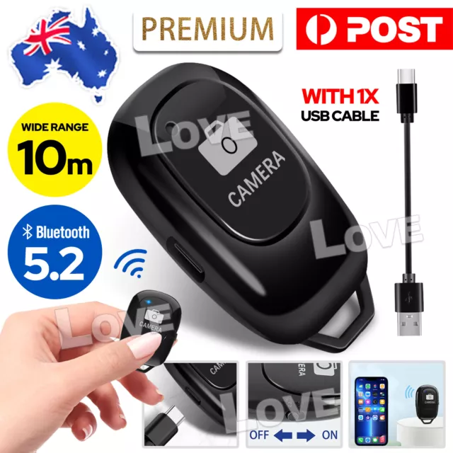 Wireless Bluetooth Rechargeable Remote Control Camera Shutter For Mobile Phones