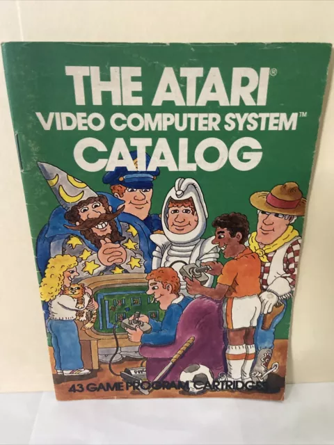 Original Vintage 1981 ATARI 2600 43 Video GAME PROGRAM CARTRIDGE CATALOG!👀
