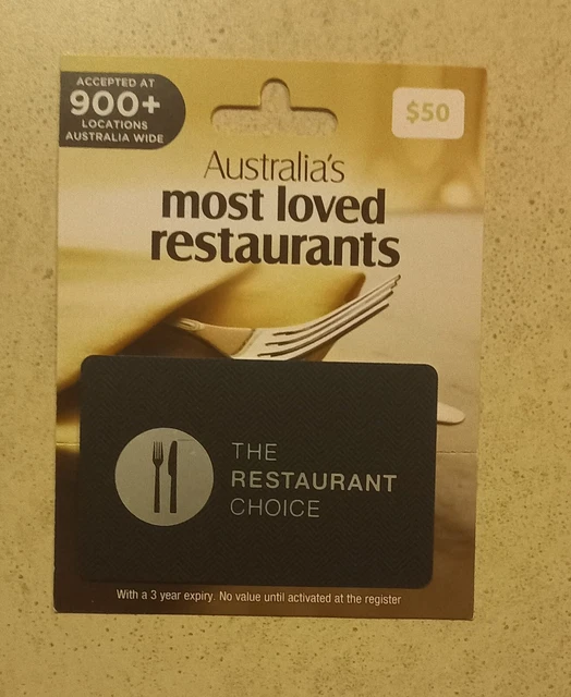 The Restaurant Choice $50 Gift Card The Restaurant Choice $50 Gift Card