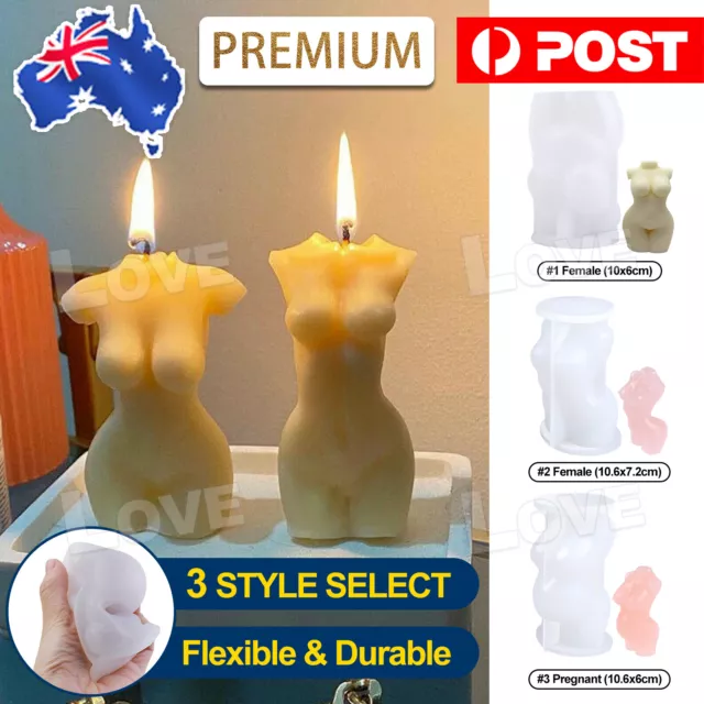 AU Silicone Body Candle Mould 3D Art DIY Making Human Torso Soap Wax Resin Mold