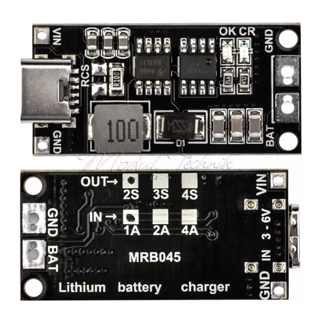 2S 3S 4S 1A 2A 3A 18650 Polymer Li-ion Battery Charger Step-Up Boost Module