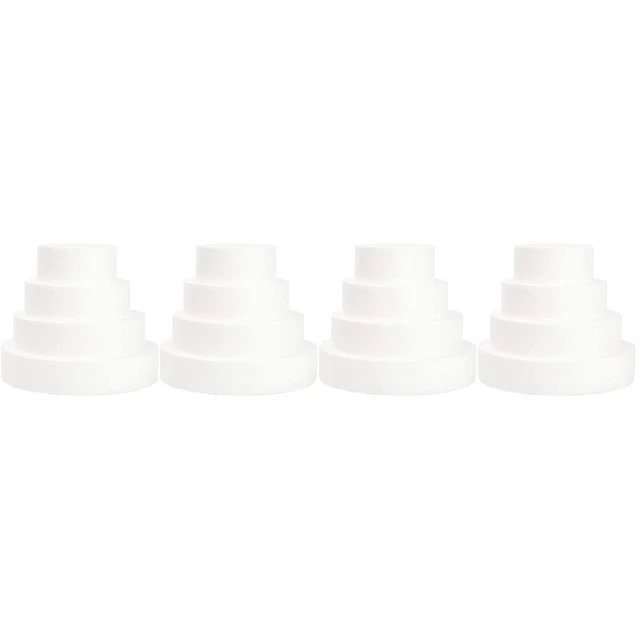 16 piezas taza de papel decorativo de espuma artesanal redonda para pasteles ficticios