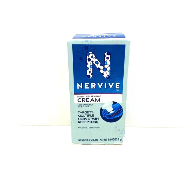 NEW NERVIVE PAIN Relieving Cream Maximum Strength FULL SIZE SEALED 2024