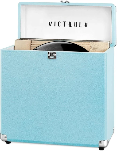 Victrola Vintage Vinyl Record Storage and Carrying Case, Fits all Standard - 33