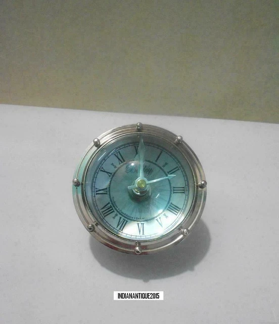 Vintage Tischuhr Kugeluhr Geschenk Briefbeschwerer Uhr Nautisches Dekor