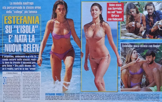Italian Clipping Ritaglio 2022 ESTEFANIA BERNAL è nata la nuova Belen  4 PAGINE