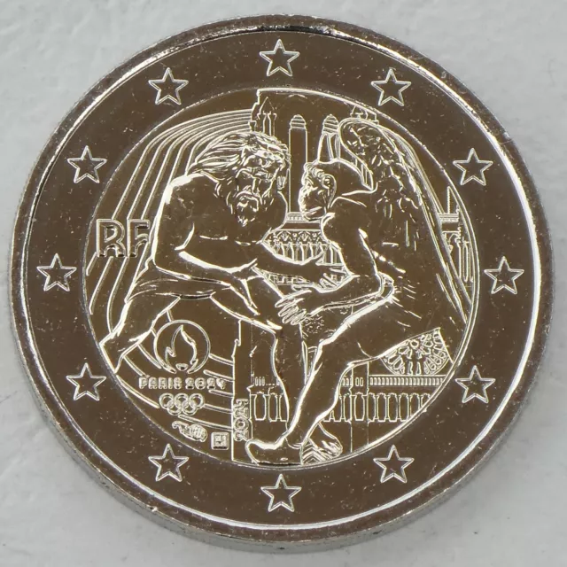 Moneta commemorativa Francia 2024 Giochi Olimpici 2024 Anelli non circolato