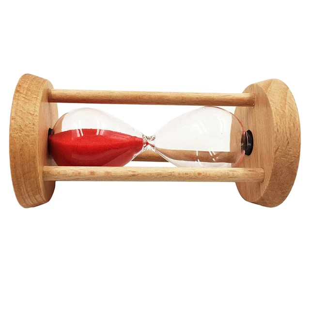 10 Minuten Holzrahmen Sanduhr mit rotem Sand Sanduhr Home Decor Geschenk
