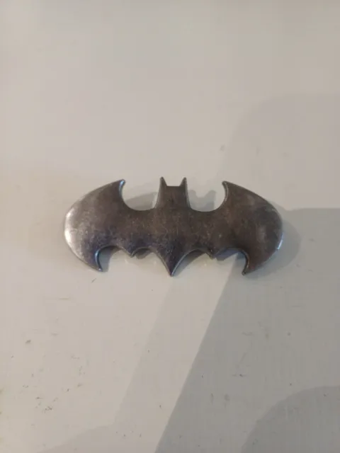 Batman Bat Signal Metal Lapel Pin Badge Logo Sign Silver Button