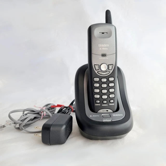 Uniden EXP4241 Cordless Telephone Black Wireless Handset + Base 2.4 GHz Vintage