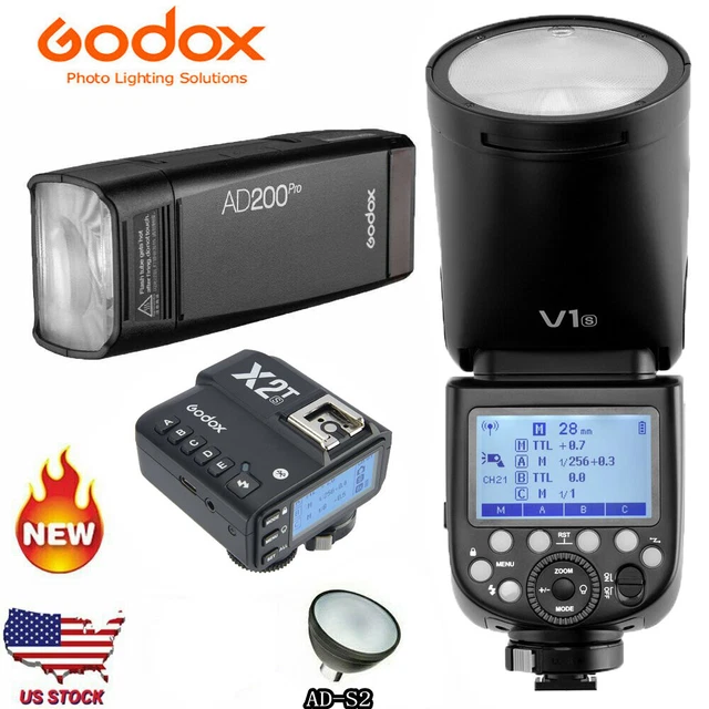 Godox AD200Pro + V1-S TTL HSS Flash Speedlite + X2T-S Trigger For Sony Camera US